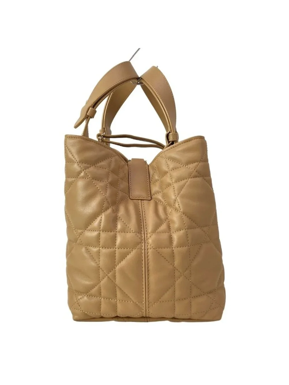 Dior Tote Bag Toujours Medium Light Brown Macro Cannage
